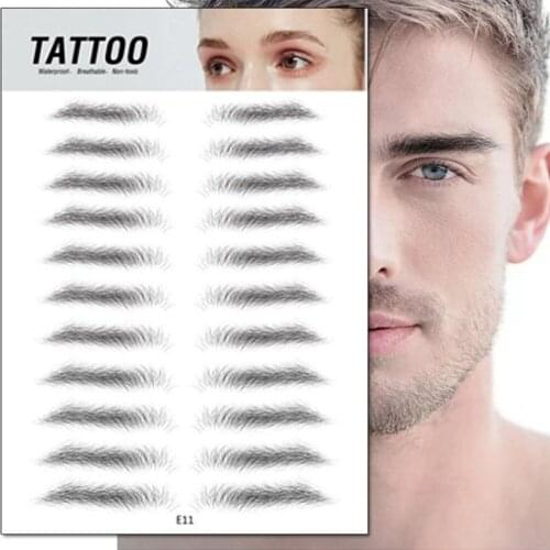 Eyebrow Sticker Long Lasting Easy Apply Makeup Accessory Grooming 4D Effect Shaping False Stencils Semi Permanent Hair Like