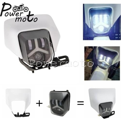 Dirt Bike LED 3 Hi/Lo Beam Motorcycle Headlight Headlamp for 701 Supermoto 2017 FE TE 250 300 350 400 TX 125