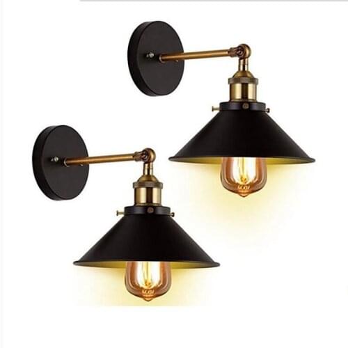 Vintage Wall Lamp E27 Base Industrial Wall Sconces AC90-260V Wall Light for Indoor Lighting Adjustable Retro Loft bedroom light