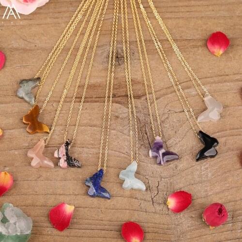 Delicate Butterfly Beads Pendant Necklace For Women Black Agates Moonstone Butterfly Gold Chains Necklace Jewelry Dropshipping
