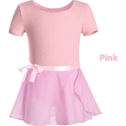 Dance Dress Women Ballet Girls' Basic Leotard Ballet Skirt Children Chiffon Pure Color Print Practice Leotard Dancing Dress