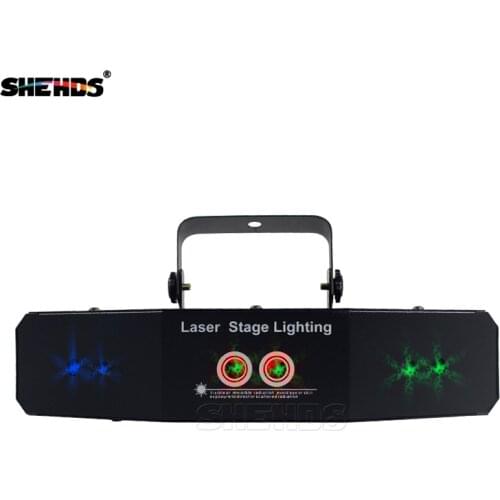 1/2/4pcs 6 Eyes RGB Scan Full Color Gobo Laser Light DJ Stage Effect DMX512 For Dance Floor Party Bar Wedding Control Projector