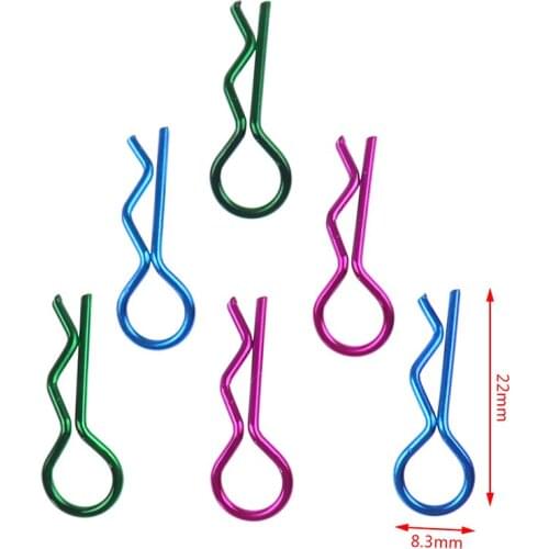 10pcs Stainless Steel Body Clips R Pin Shell For Redcat HSP 1/10 RC Car Parts