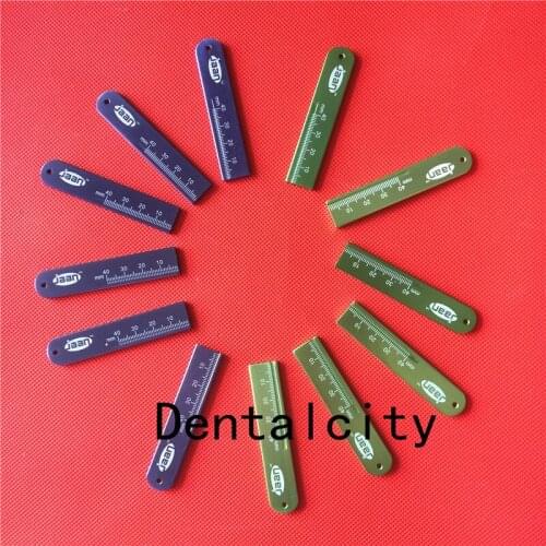 12pcs Dental Endo Rulers Span Measure Scale Endodontic made in ALUMINIUM
