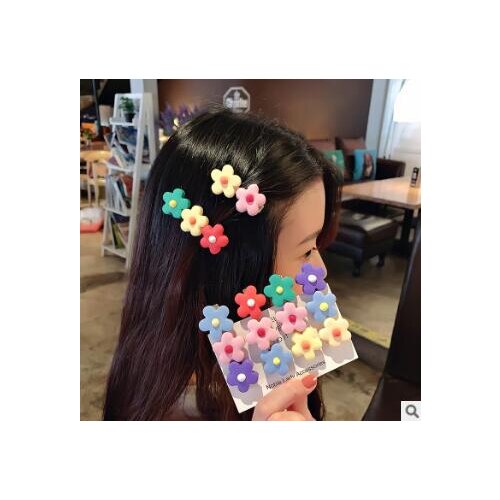 200pcs/lot DIY Simple Multi Polymer Clay Cream Flowers Hairpins Sunflowers Hair Side Clips Styling Tools Accessories HA711