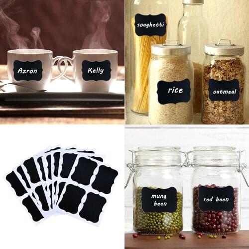 36pcs / set of blackboard stickers craft kitchen jar storage label blackboard sticker 5cm x 3.5cm erasable convenient sticker