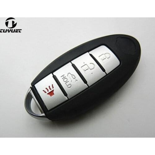 4 Buttons Smart Remote Key Shell For Nissan Teana Duke Trail 4B Car Key Blanks with Groove on the side