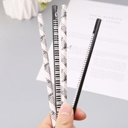 4pcs Musical Note Pencil HB Standard Pencil Music Stationery Piano Notes School Student Gift R9UA