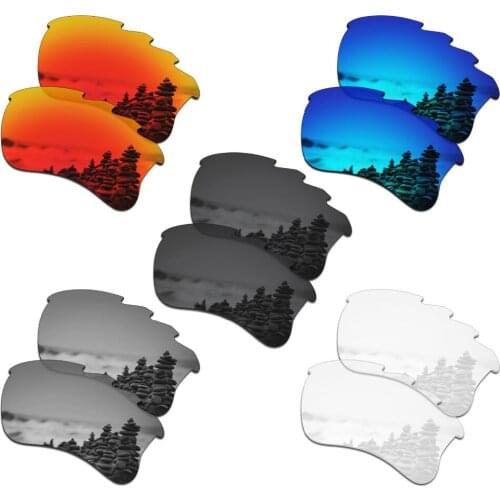 SmartVLT 5 Pairs Polarized Sunglasses Replacement Lenses for Oakley Flak Jacket XLJ Vented - 5 Colors