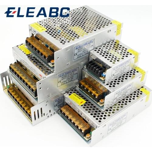 1pcs AC 110V-220V TO DC 5V 12V 24V 1A 2A 3A 5A 10A 15A 20A 30A 50A Switch Power Supply Driver Adapter LED Strip Light