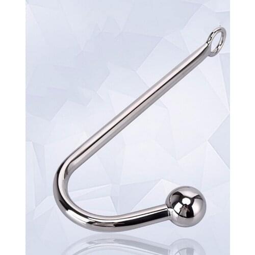 Stainless Steel 30*250mm Anal Hook Metal Butt Plug with Ball Anal Plug Anal Dilator Gay Sex Toys for Men and Women Factory direc