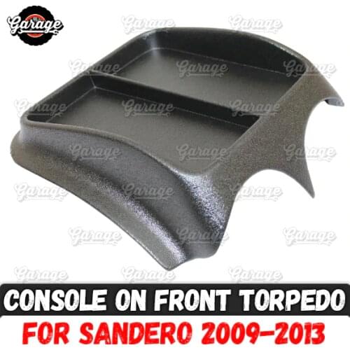 Console on front panel for Renault Sandero 2009-2013 ABS plastic organizer function pad accessories scratches car styling tuning
