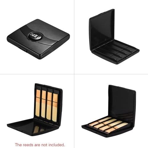 Black Reeds Case Holder Box ABS 8pcs Reeds Capacity for Saxophone Sax Clarinet Reeds Musical Instruments for Sax Accessories