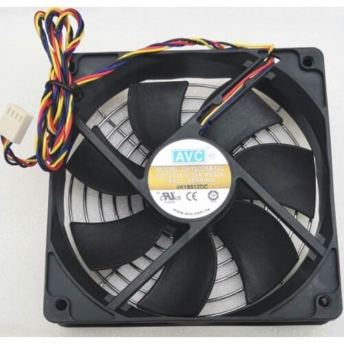 Da12025b12l New For AVC 12025 12cm Fan 4-Wire Speed Regulation Double Ball 12v 0.30a
