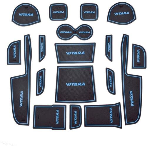 For Suzuki Vitara 2015 2016 2017 2018 Car styling Cup mat door anti-slip mat Interior modification sticker Car Accessories