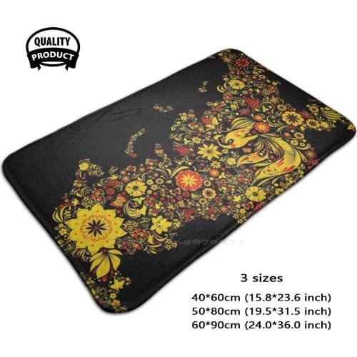 Khokhloma Door Mat Foot Pad Home Rug Russia Country