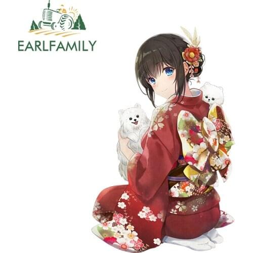 EARLFAMILY 13cm x 8.3cm For Sagisawa Fumika Anime Decal Personality Vinyl Car Stickers Laptop Windows Sunscreen Scratch-Proof