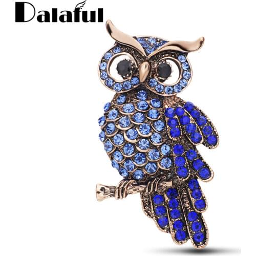 Exquisite Lovwely Crystal Owl Brooches For Wedding Bouquet Vintage Wedding Hijab Scarf Pin Up Buckle Z028 New