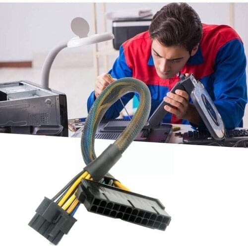 30CM Power Supply Cable Cord 18AWG Wire ATX 24 Pin Cable For Lenovo Pin to 10 Adapter Motherboard X9G3