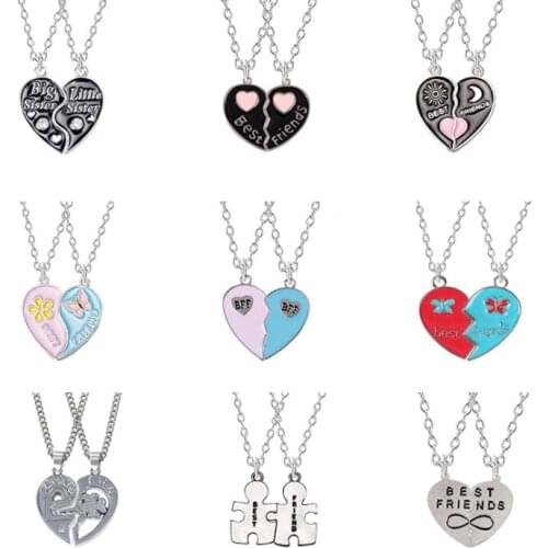 A Girl' Best Friend Necklace Color Butterfly Pendant Men And Women Choker Forever Friend Bff Friendship Birthday Jewelry Gift