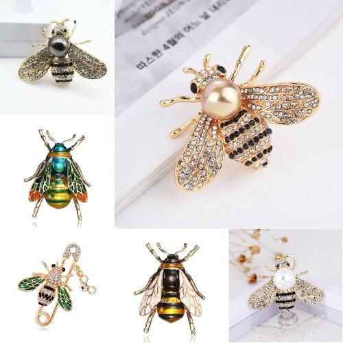 Cute Animal Bee Brooch For Women Unisex Insect Brooches Pins Vintage Jewelry Fashion Insect Brooches Pins Clothing Accessories