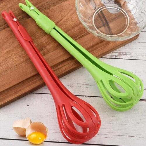 AYEVIN Multifunctional 3 in 1 Egg Beater Drinks Whisk Mixer Stirrer Nylon Noodle Tongs Pasta Spaghetti Food Clips Kichen Tools