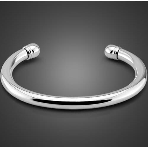Fashion Simple Bracelets Women 100% 925 Sterling Silver Men & Women Couples Bracelets Bangles Popular Fine Jewelry Gift
