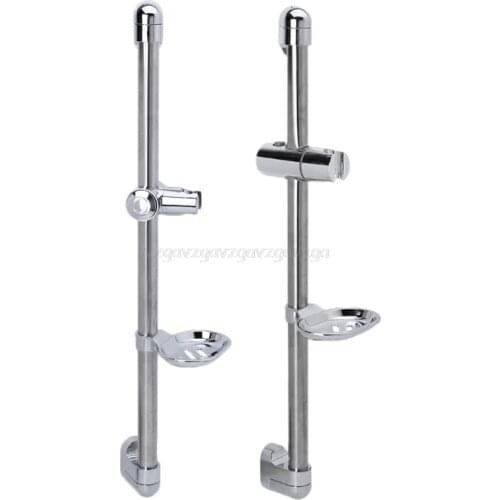 A Set Shower Rod Soap Dish Lifter Pipe ABS Lifting Frame Adjustable Head Holder J16 19 Dropship