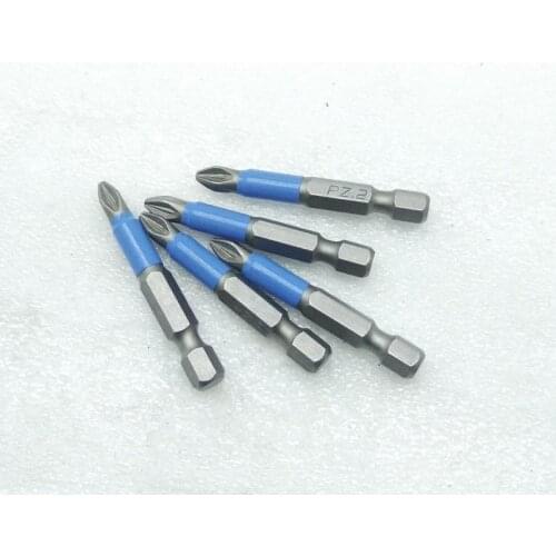 New 2pcs PZ1 PZ2 PZ3 Anti Slip Magnetic Pozidriv Screwdriver Bit Tools 1/4 Hex Shank Long 50mm