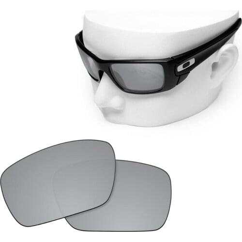 OOWLIT Polarized Replacement Lenses of Silver Mirror for-Oakley Fuel Cell Sunglasses