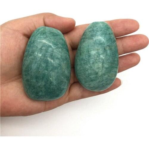 Wholesale 1pc Natural Amazonite Quartz Crystal Polished Palm Massage Stones Decor Healing Natural Quartz Crystals