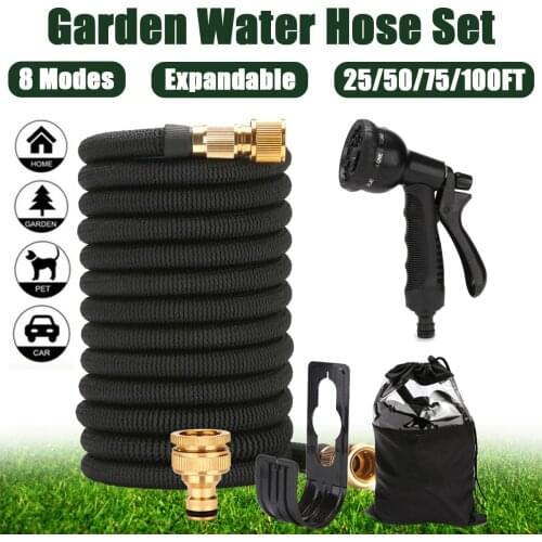 Stronger Deluxe Expandable Flexible Garden Water Hose Set (25/50/75/100ft)