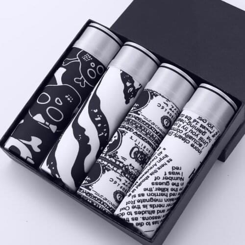 New 4Pcs/Set Mens boxers Cartoons Underpants mens Fashion Modal boy Boxer Teenager Panties Comfortable Mens Sexy Underears Hot