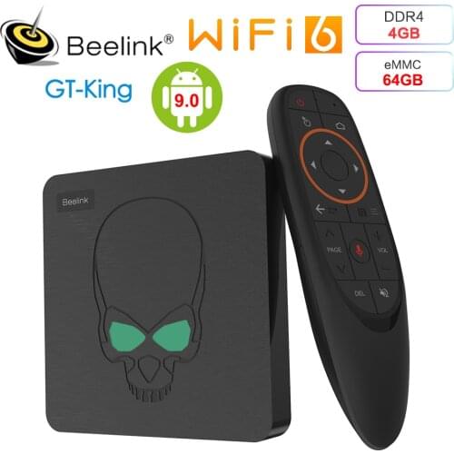Beelink GT King Amlogic S922X Smart Android 9.0 TV Box 4GB DDR4 64GB ROM 2.4G 5G WiFi 6 1000M LAN Bluetooth 4K HD Set Top Box