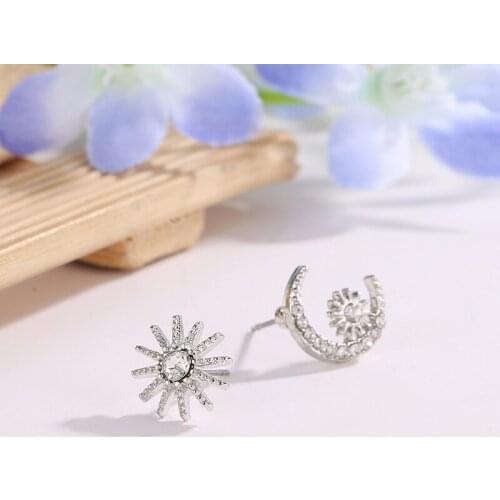 Earrings for Women серьги Stud Earrings Cute Star Moon Diamond Earring Party Jewelry Gift kolczyki boucle oreille femme damskie