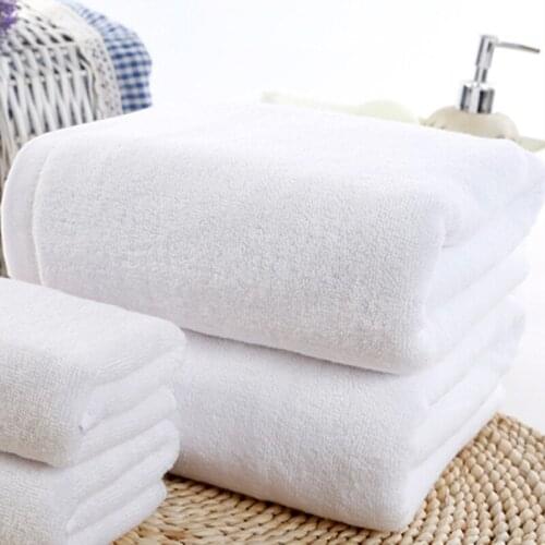 100% Cotton 70cm*140cm Soft Cotton Hotel Bath White Towel Quick Dry Hair Hand Towels Quality First