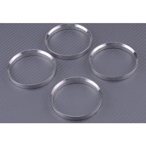 4Pcs Universal Left Right Front Rear Aluminum Alloy Wheel Spacer Hub Centric Rings 71.6mm OD to 66.1mm ID