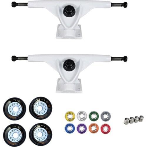 7Inch Skateboard Trucks With 4Pcs 70X45mm PU Skateboard Wheels Bridge And ABEC-9 Bearings For Skateboard
