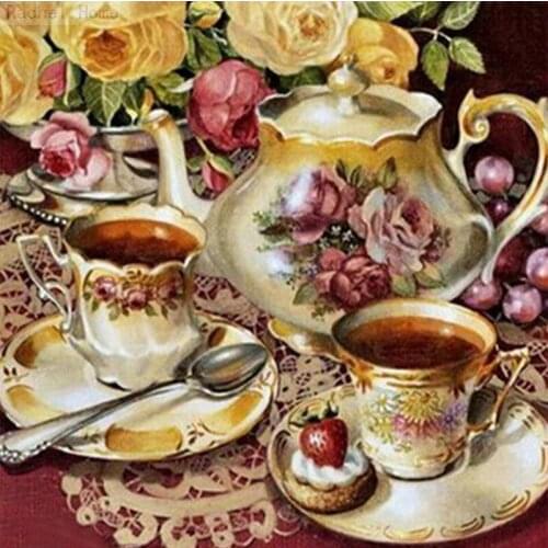 Diamond Embroidery Diy Diamond Painting Cross Stitch Kits Diamond Mosaic Coffee cup Full Square Diamond Embroidery QS029