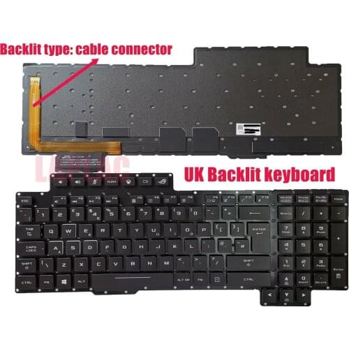 UK Backlit keyboard for Asus G703G/G703V/G703GI/G703GS/G703VI 0KNB0-E613UK00