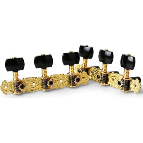 AOS-020B4P 2pcs Guitar Tuning Keys Gold-Plated High Quality Guitar Tuner Machine Head Classical Guitar String Tuning Pegs