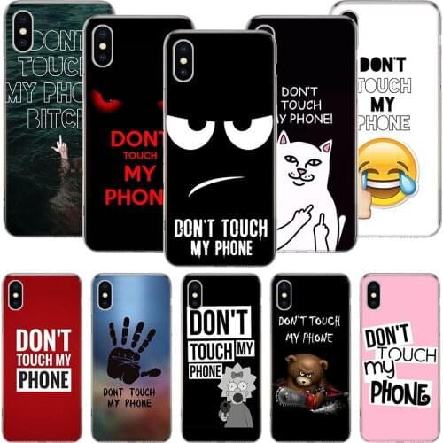 Do Not Dont Touch My Phone Phone Case For iPhone 11 12 Pro XS XR X Max 7 8 6 6S Plus Mini + 5 SE Pattern Customized Coque Cover