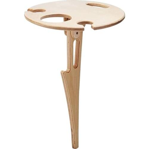 Wooden Outdoor Folding Picnic-Table,New Portable Mini Wooden Picnic Table,Outdoor Picnic Wine Glass Holder