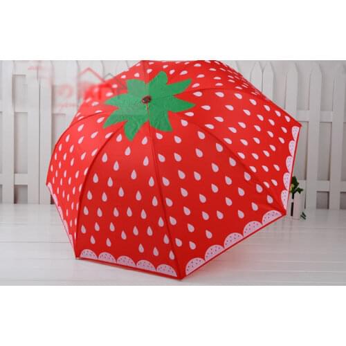 [ Fly Eagle ]Super Strawberry umbrella womens rain umbrella RED Folding sun/rain Cute parasol
