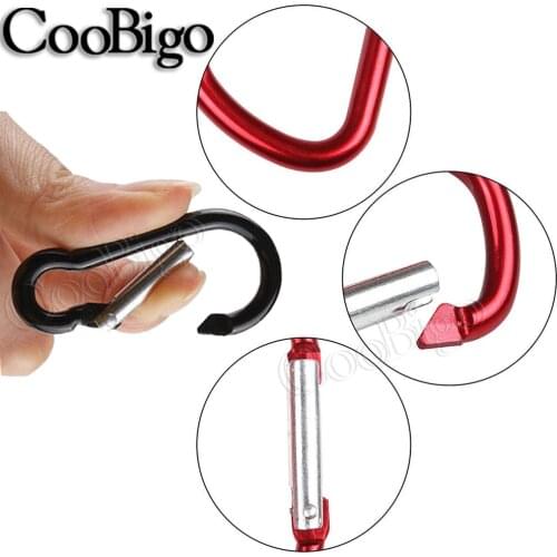 Aluminum Carabiner Hook Clip Spring Snap Keychain Backpack Water Bottle Safety Buckle DIY Accessories Hang Clothes Colorful 5pcs
