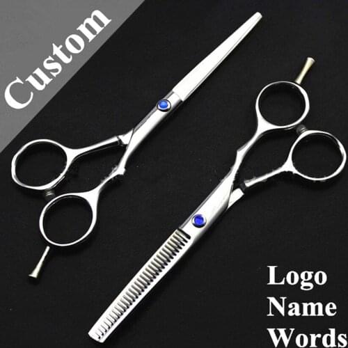 Custom classic professional 440c 5.5 inch cutting barber scisor cut hair scissor shears styling tools hairdressing scissors set