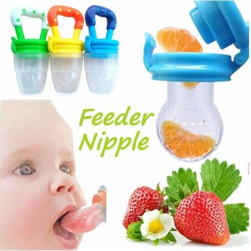 Fresh Fruit Food Feeder Baby Nipple Feeding Safe Pacifier Newborn Nipples Feeding Infant Supplies Nipple Teat Pacifier Bottles