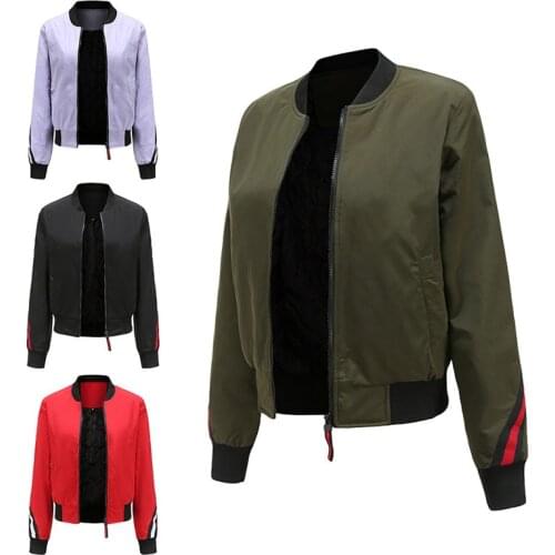 Baseball Style Coat Women 2021 Winter Casual Stand Collar Short Outerwear Autumn Harajuku Streetwear Thin Jacket Coat Plus Size