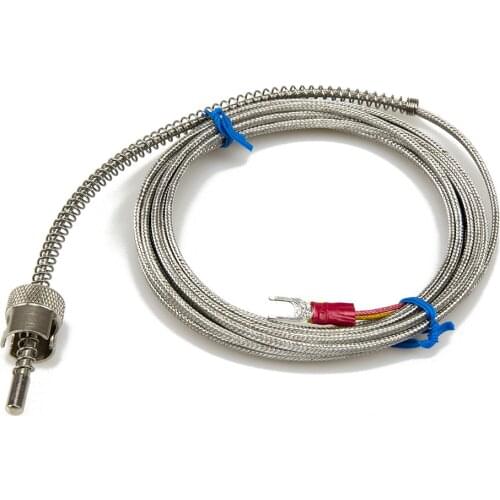 FTARS02 K J type 3m high density metal screening cable 12mm hole diameter adjustable bayonet cap thermocouple temperature sensor