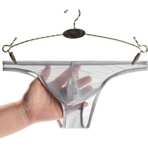 Mens Low Rise Underwear Briefs Sexy Breathable Male Panties Hombre See Through Man Gay Mesh Transparent Ultra-thin Underpants